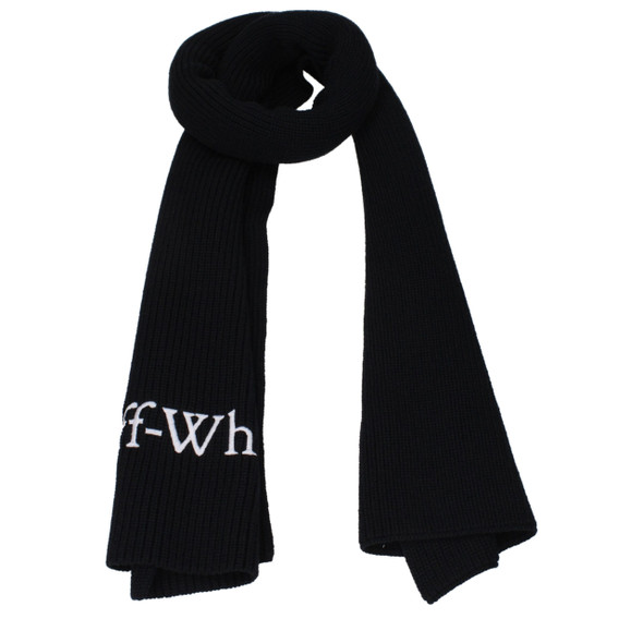 Off-White Black Wool Scarves Off-White Black Wool Scarves