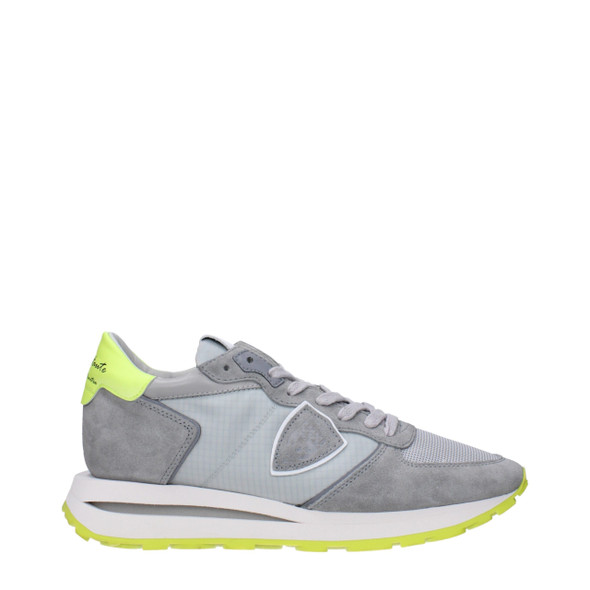 Philippe Model Gray Fabric Athletic Sneakers Philippe Model Gray Fabric Athletic Sneakers