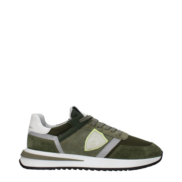 Philippe Model Green Leather Athletic Sneakers Philippe Model Green Leather Athletic Sneakers