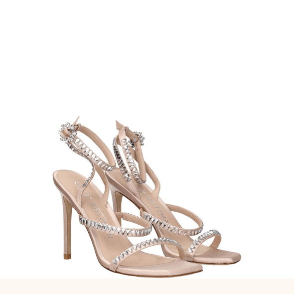 Stuart Weitzman Pink Satin Stiletto Heels Sandals ST8547355492617BT Stuart Weitzman Pink Satin Stiletto Heels Sandals ST8547355492617BT