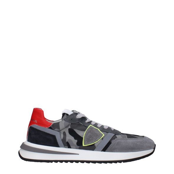 Philippe Model Gray Fabric Sneakers Philippe Model Gray Fabric Sneakers