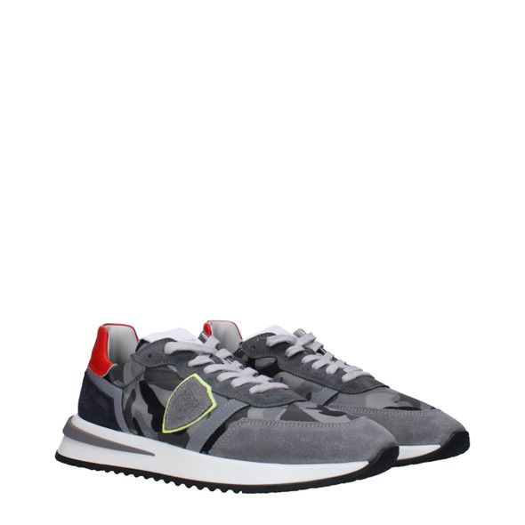 Philippe Model Gray Fabric Sneakers Philippe Model Gray Fabric Sneakers