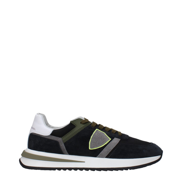 Philippe Model Blue Leather Athletic Sneakers Philippe Model Blue Leather Athletic Sneakers