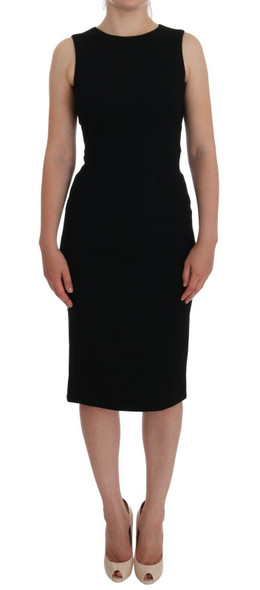 Dolce & Gabbana Black Stretch Crystal Sheath Gown Dress Dolce & Gabbana Black Stretch Crystal Sheath Gown Dress