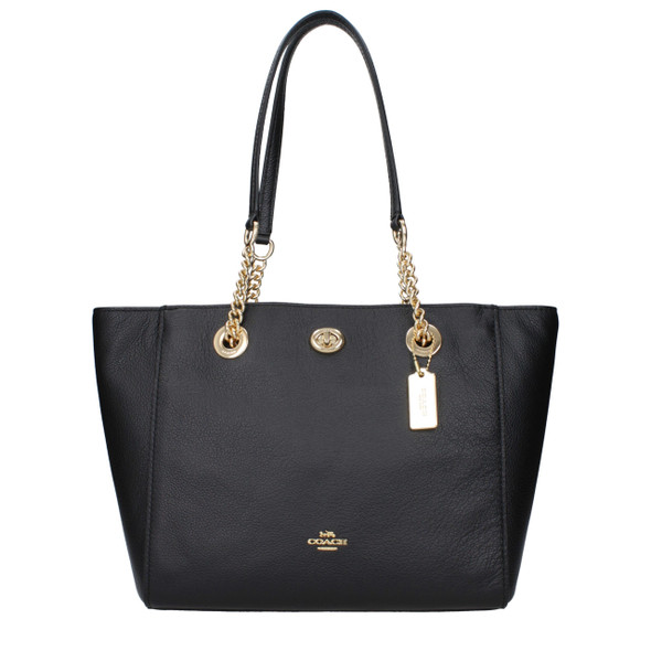COACH Black Leather Shoulder Bags COACH Black Leather Shoulder Bags