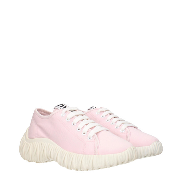 Miu Miu Pink Fabric Low Tops Miu Miu Pink Fabric Low Tops