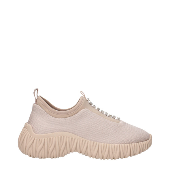 Miu Miu Beige Fabric Sneakers Miu Miu Beige Fabric Sneakers