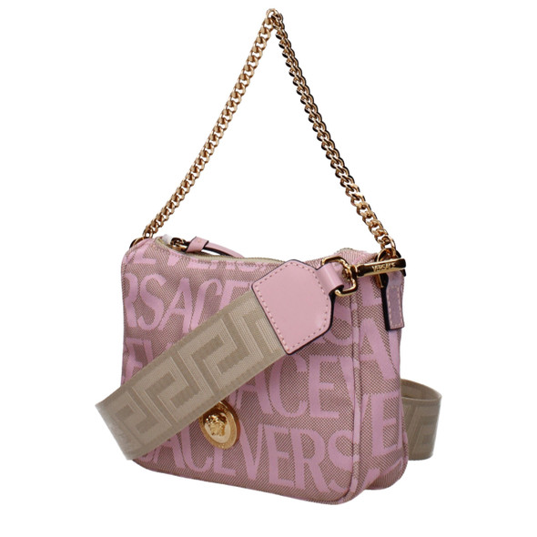Versace Pink Fabric Handbags VE15211268079881BT Versace Pink Fabric Handbags VE15211268079881BT