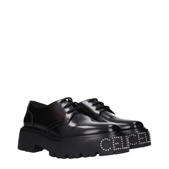 Celine Black Leather Oxfords And Derbies Celine Black Leather Oxfords And Derbies