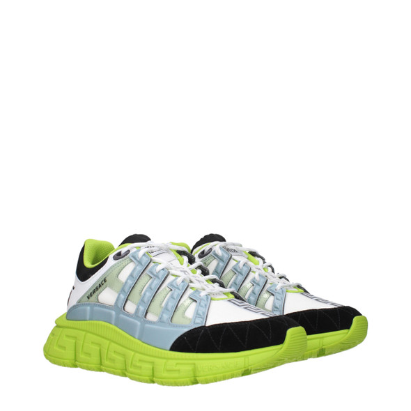 Versace White Fabric Athletic Sneakers VE15222348677385BT Versace White Fabric Athletic Sneakers VE15222348677385BT