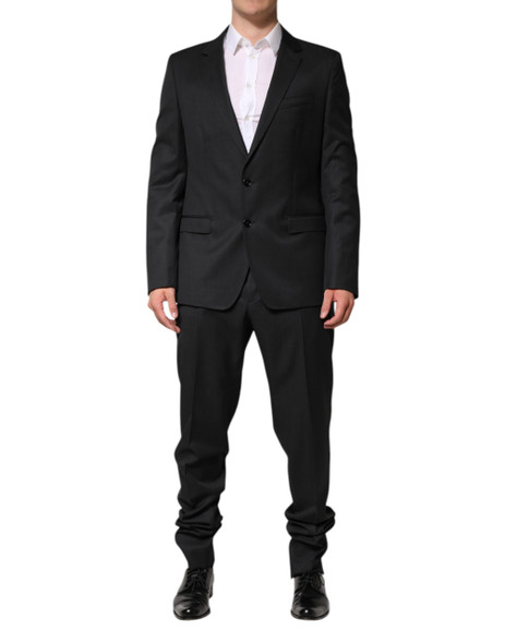 Dolce & Gabbana Dark Gray Wool Single Breasted 2 Piece Suit KOS2364 Dolce & Gabbana Dark Gray Wool Single Breasted 2 Piece Suit KOS2364