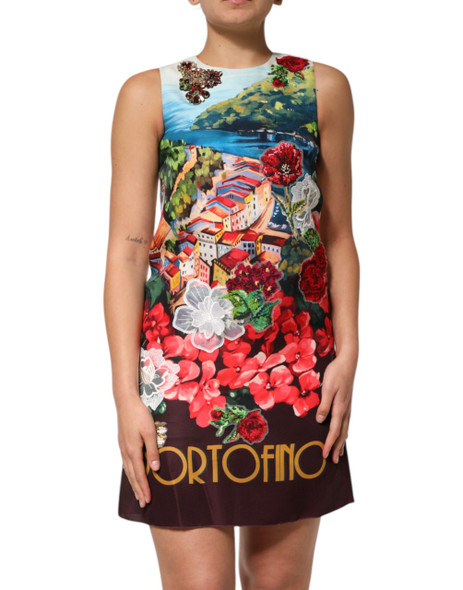 Dolce & Gabbana Multicolor Crystal Embellished A-line Mini Dress DR81767 Dolce & Gabbana Multicolor Crystal Embellished A-line Mini Dress DR81767