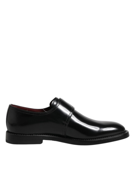 Dolce & Gabbana Black Leather Monk Strap Derby Formal Shoes MV7730 Dolce & Gabbana Black Leather Monk Strap Derby Formal Shoes MV7730