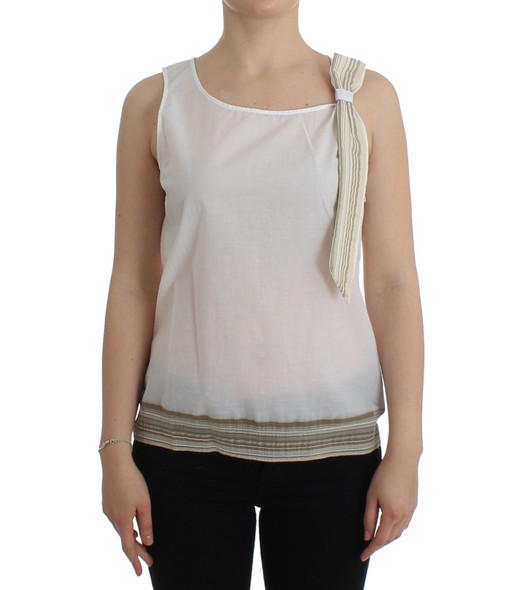 Ermanno Scervino White Top Blouse Tank Shirt Sleeveless Ermanno Scervino White Top Blouse Tank Shirt Sleeveless
