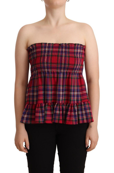 Multicolor Chekered Sleevelesss Tank Top Multicolor Chekered Sleevelesss Tank Top