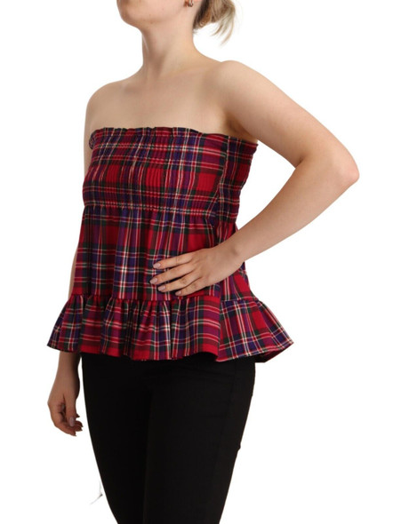 Multicolor Chekered Sleevelesss Tank Top Multicolor Chekered Sleevelesss Tank Top