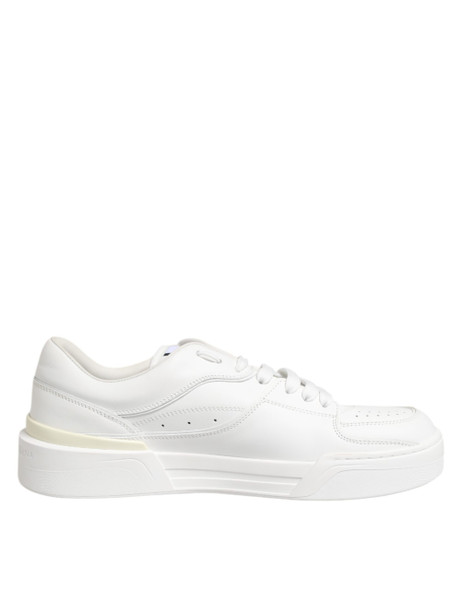 Dolce & Gabbana White Miami Leather Low Top Sneakers Shoes MV7717 Dolce & Gabbana White Miami Leather Low Top Sneakers Shoes MV7717