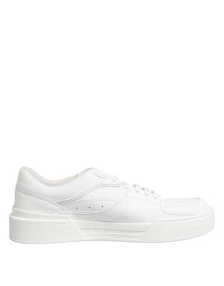 Dolce & Gabbana White Miami Leather Low Top Sneakers Shoes MV7718 Dolce & Gabbana White Miami Leather Low Top Sneakers Shoes MV7718