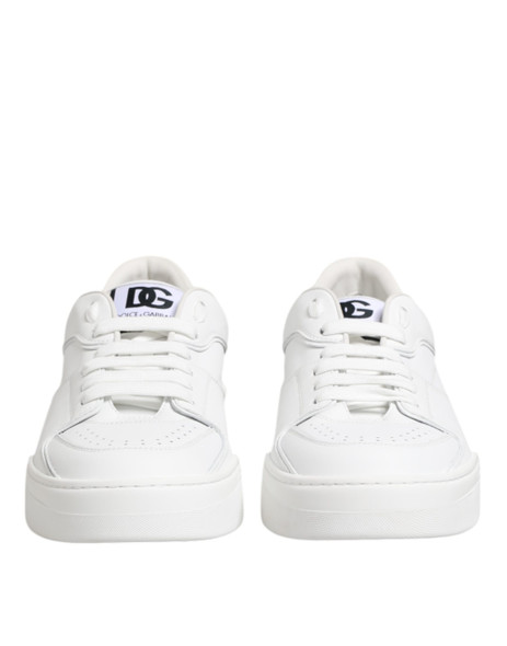 Dolce & Gabbana White Miami Leather Low Top Sneakers Shoes MV7718 Dolce & Gabbana White Miami Leather Low Top Sneakers Shoes MV7718