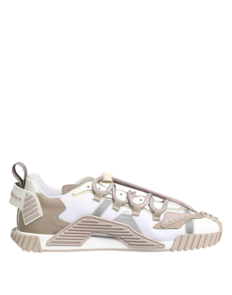 White Beige Leather Low Top NS1 Sneakers Shoes White Beige Leather Low Top NS1 Sneakers Shoes