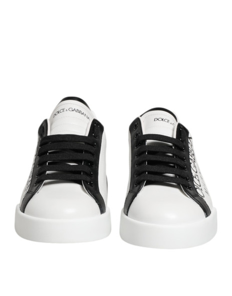 Dolce & Gabbana White Black Crown Low Top Men Sneakers Shoes Dolce & Gabbana White Black Crown Low Top Men Sneakers Shoes