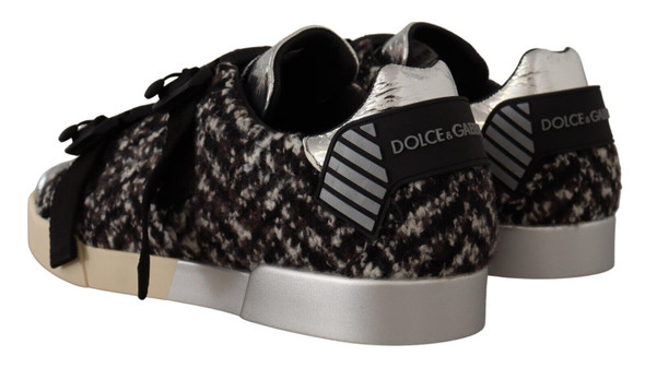 Silver Leather Brown Cotton Wool Sneakers Shoes Silver Leather Brown Cotton Wool Sneakers Shoes