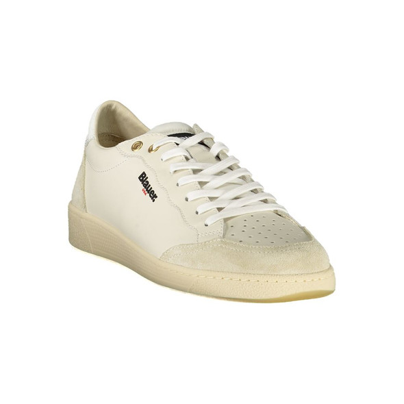 Blauer White Leather Men Sneaker BL-39233 Blauer White Leather Men Sneaker BL-39233