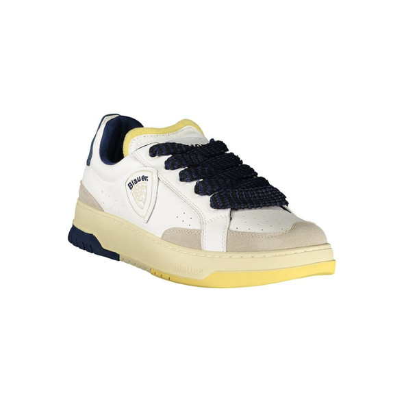 Blauer White Leather Men Sneaker BL-39240 Blauer White Leather Men Sneaker BL-39240