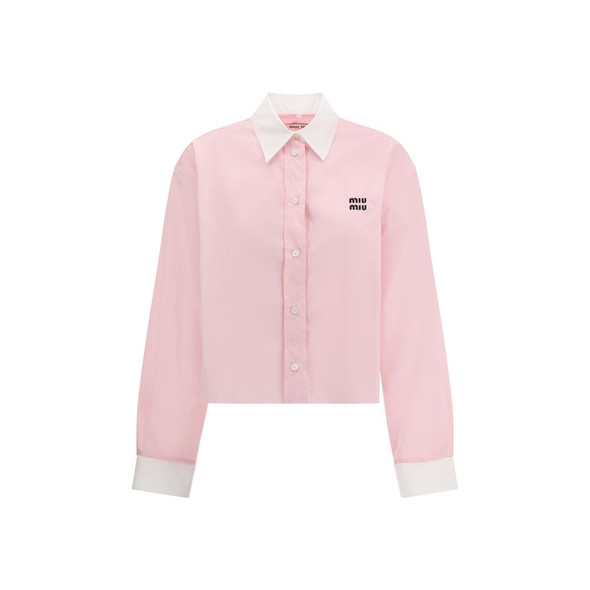 Miu Miu Cropped Shirt MIMK1971SOOO10RGF0028BB Miu Miu Cropped Shirt MIMK1971SOOO10RGF0028BB