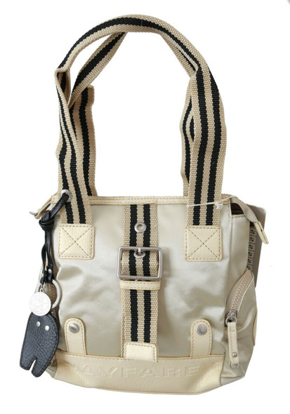 Beige Handbag Shoulder Tote Fabric Purse VAS9187 Beige Handbag Shoulder Tote Fabric Purse VAS9187