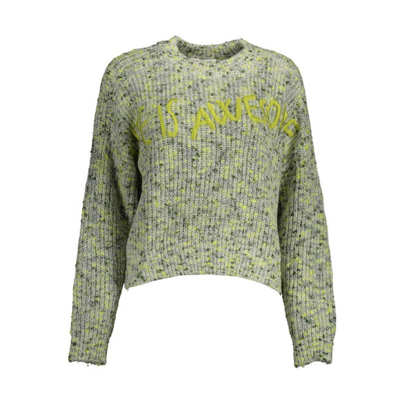 Desigual Green Polyester Sweater Desigual Green Polyester Sweater