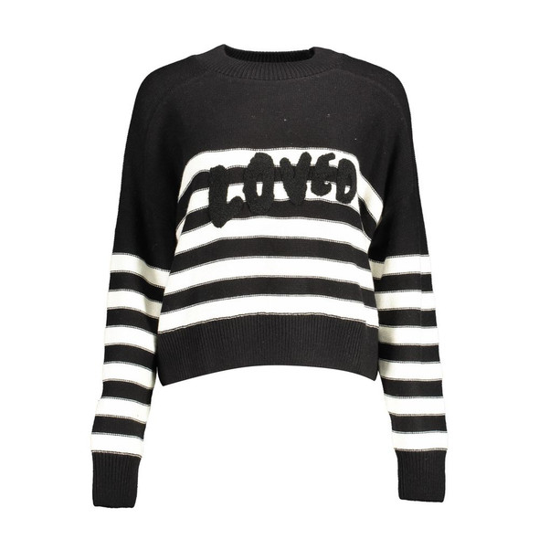 Desigual Black Cotton Sweater DE-15003 Desigual Black Cotton Sweater DE-15003