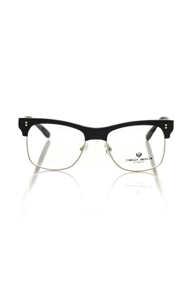Frankie Morello Black Acetate Unisex Eyeglass Frame Frankie Morello Black Acetate Unisex Eyeglass Frame