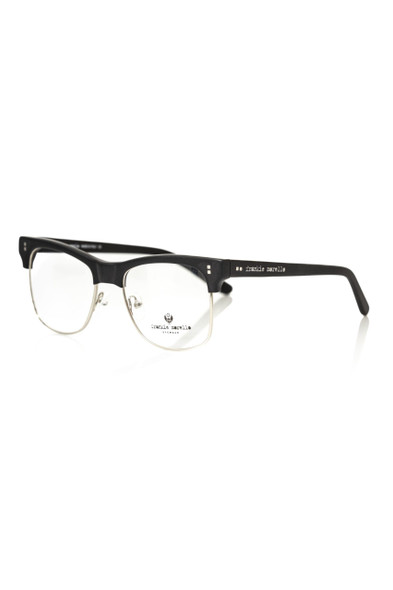 Frankie Morello Black Acetate Unisex Eyeglass Frame Frankie Morello Black Acetate Unisex Eyeglass Frame