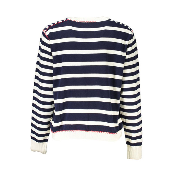 Desigual Blue Cotton Sweater DE-18760 Desigual Blue Cotton Sweater DE-18760