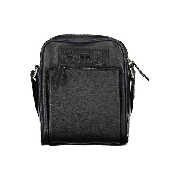 La Martina Black Leather Shoulder Bag La Martina Black Leather Shoulder Bag