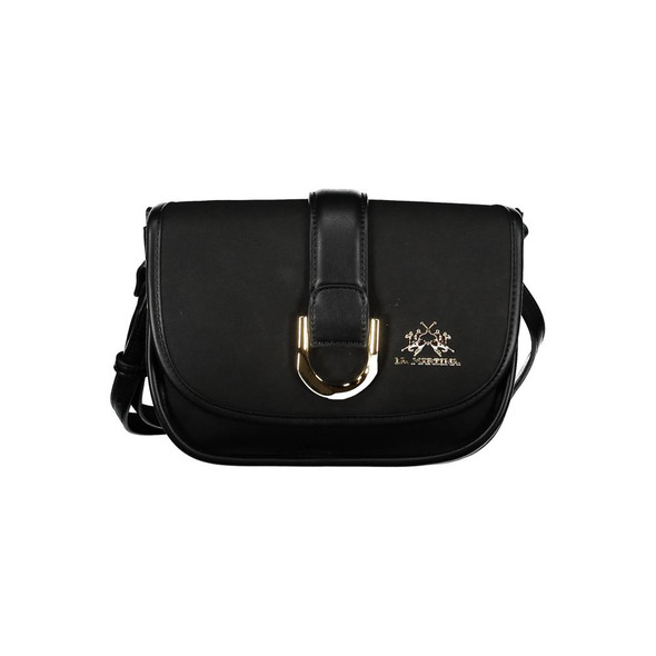 La Martina Black Polyethylene Handbag LA-20556 La Martina Black Polyethylene Handbag LA-20556
