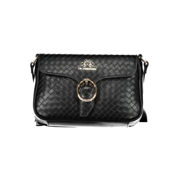 La Martina Black Polyethylene Handbag LA-20557 La Martina Black Polyethylene Handbag LA-20557