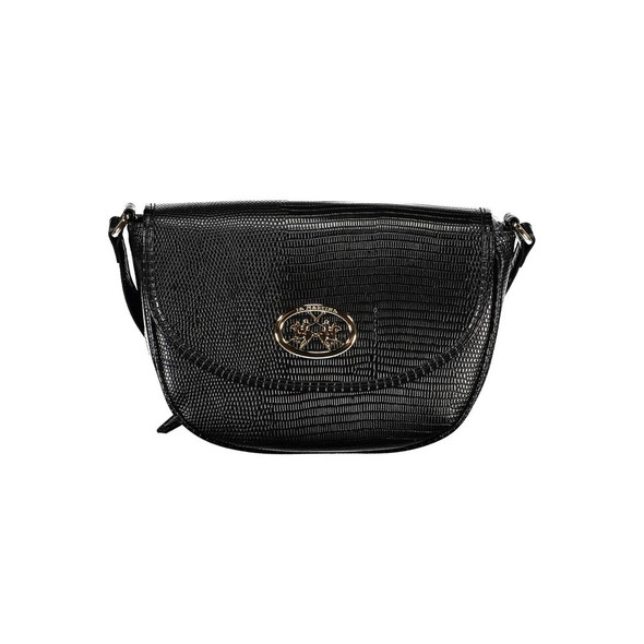 La Martina Black Polyethylene Handbag LA-20562 La Martina Black Polyethylene Handbag LA-20562