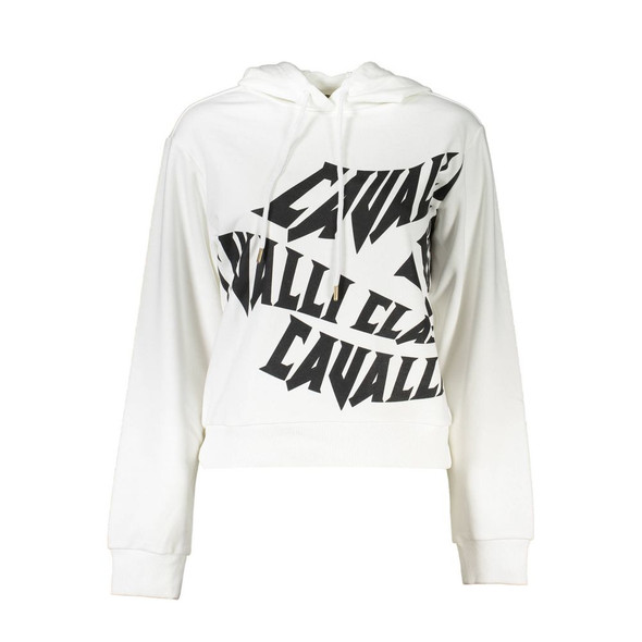 Cavalli Class White Cotton Sweater CA-21198 Cavalli Class White Cotton Sweater CA-21198