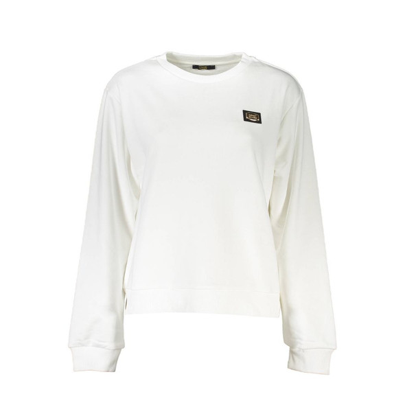 Cavalli Class White Cotton Sweater CA-21204 Cavalli Class White Cotton Sweater CA-21204