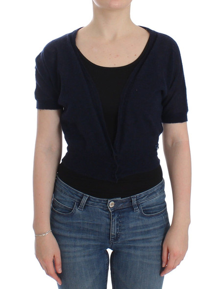 Knit Blue Wool Sweater Cardigan Knit Blue Wool Sweater Cardigan