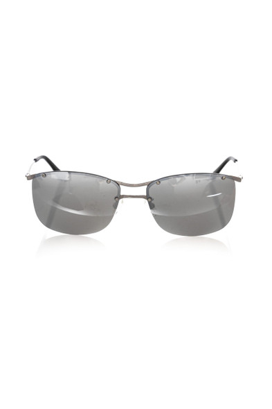 Frankie Morello Silver Metallic Men Sunglass Frankie Morello Silver Metallic Men Sunglass