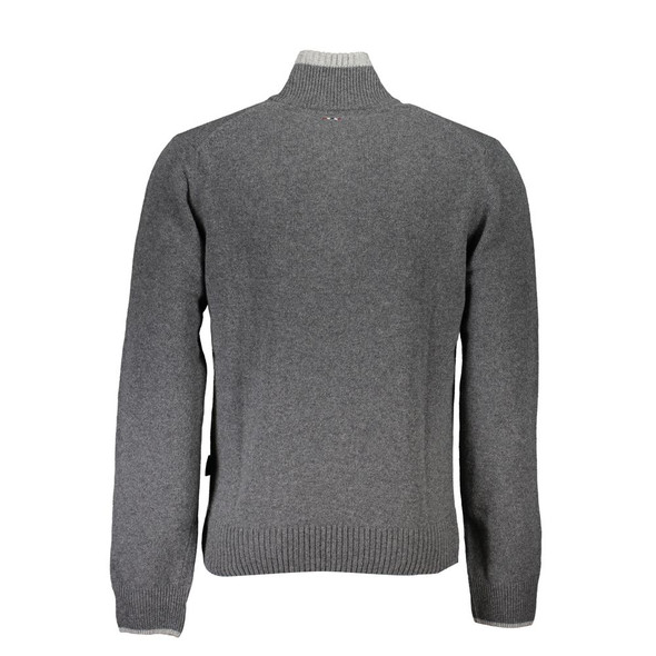 Napapijri Gray Fabric Sweater Napapijri Gray Fabric Sweater