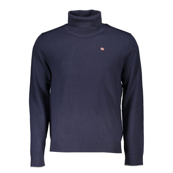 Napapijri Blue Fabric Sweater NA-25298 Napapijri Blue Fabric Sweater NA-25298