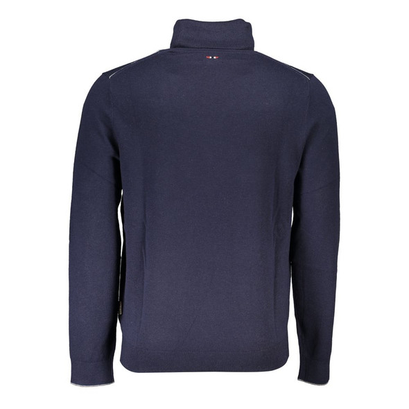 Napapijri Blue Fabric Sweater NA-25298 Napapijri Blue Fabric Sweater NA-25298