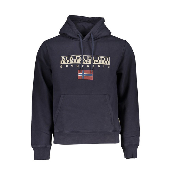 Napapijri Blue Cotton Sweater NA-25328 Napapijri Blue Cotton Sweater NA-25328