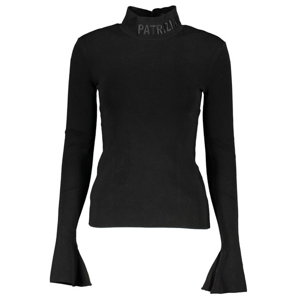 Patrizia Pepe Black Cotton Sweater Patrizia Pepe Black Cotton Sweater