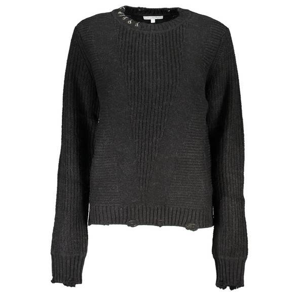 Patrizia Pepe Black Fabric Sweater PA-26489 Patrizia Pepe Black Fabric Sweater PA-26489