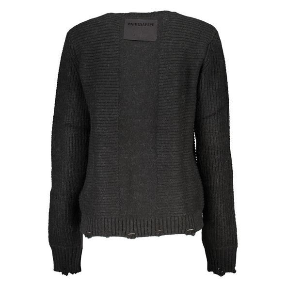 Patrizia Pepe Black Fabric Sweater PA-26489 Patrizia Pepe Black Fabric Sweater PA-26489